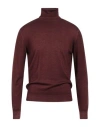 Filippo De Laurentiis Man Turtleneck Burgundy Size 38 Merino Wool In Red