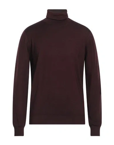 Filippo De Laurentiis Man Turtleneck Burgundy Size 42 Merino Wool In Red