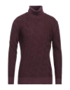 Filippo De Laurentiis Man Turtleneck Burgundy Size 44 Merino Wool In Red