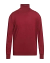 Filippo De Laurentiis Man Turtleneck Burgundy Size 46 Merino Wool In Red