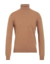 Filippo De Laurentiis Man Turtleneck Camel Size 36 Cashmere In Brown
