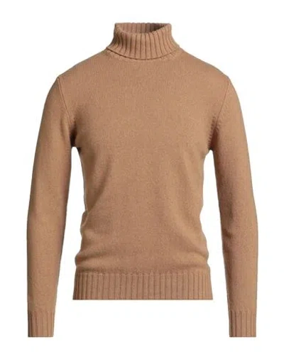 FILIPPO DE LAURENTIIS FILIPPO DE LAURENTIIS MAN TURTLENECK CAMEL SIZE 38 CASHMERE