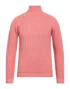 Filippo De Laurentiis Man Turtleneck Coral Size 42 Merino Wool In Pink