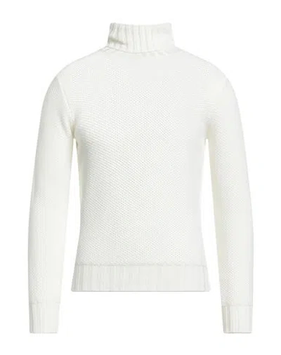 Filippo De Laurentiis Man Turtleneck Cream Size 46 Merino Wool In White