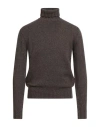 Filippo De Laurentiis Man Turtleneck Dark Brown Size 42 Cashmere In Brown