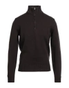 Filippo De Laurentiis Man Turtleneck Dark Brown Size 42 Merino Wool