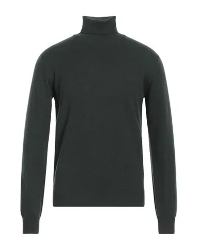 Filippo De Laurentiis Man Turtleneck Dark Green Size 50 Merino Wool, Cashmere