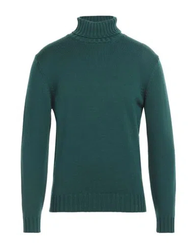 Filippo De Laurentiis Man Turtleneck Deep Jade Size 40 Merino Wool In Green