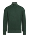Filippo De Laurentiis Man Turtleneck Green Size 44 Merino Wool, Silk, Cashmere
