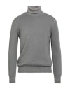 Filippo De Laurentiis Man Turtleneck Grey Size 44 Merino Wool, Silk, Cashmere In Gray