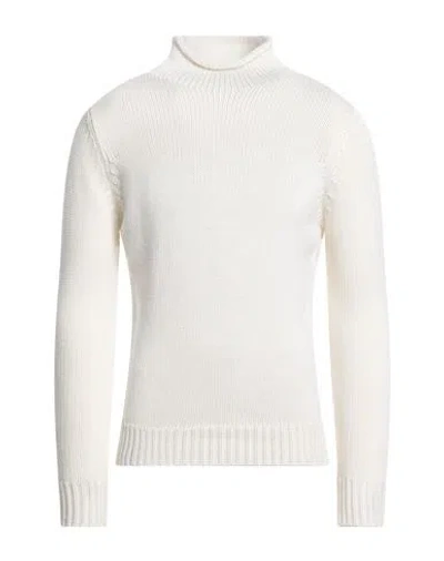 Filippo De Laurentiis Man Turtleneck Ivory Size 38 Merino Wool In White