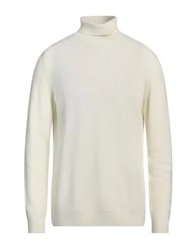 Filippo De Laurentiis Man Turtleneck Ivory Size 44 Merino Wool