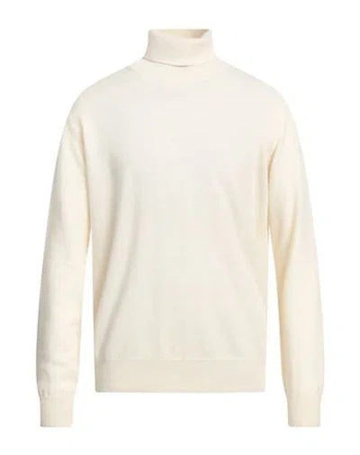 Filippo De Laurentiis Man Turtleneck Ivory Size 44 Merino Wool, Cashmere In White