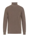 Filippo De Laurentiis Man Turtleneck Khaki Size 46 Merino Wool In Brown