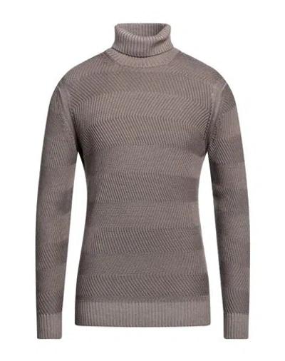 Filippo De Laurentiis Man Turtleneck Khaki Size 48 Merino Wool In Beige