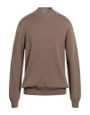 Filippo De Laurentiis Man Turtleneck Light Brown Size 46 Merino Wool