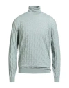 Filippo De Laurentiis Man Turtleneck Light Green Size 40 Cashmere, Silk