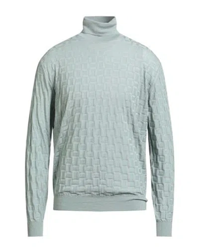 Filippo De Laurentiis Man Turtleneck Light Green Size 40 Cashmere, Silk