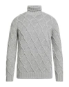 Filippo De Laurentiis Man Turtleneck Light Grey Size 44 Virgin Wool In Gray