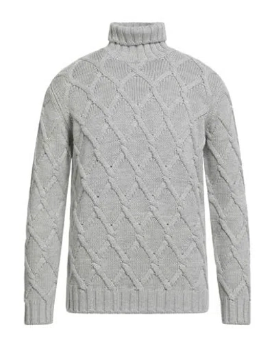 Filippo De Laurentiis Man Turtleneck Light Grey Size 44 Virgin Wool In Gray