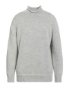 Filippo De Laurentiis Man Turtleneck Light Grey Size 48 Merino Wool In Gray