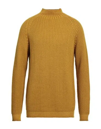 Filippo De Laurentiis Man Turtleneck Ocher Size 46 Merino Wool In Yellow