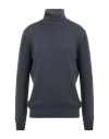 Filippo De Laurentiis Man Turtleneck Midnight Blue Size 44 Merino Wool, Silk, Cashmere In Gray