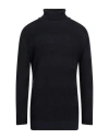 Filippo De Laurentiis Man Turtleneck Midnight Blue Size 48 Merino Wool In Blue