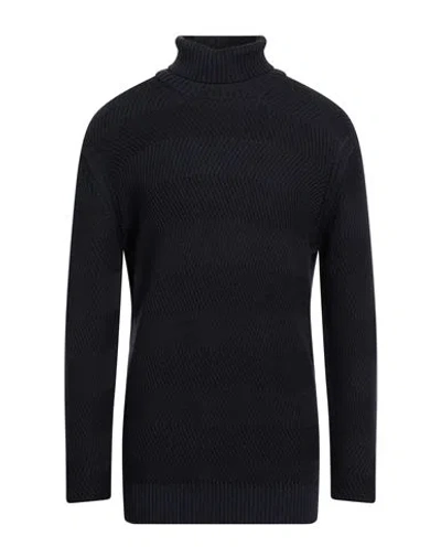 Filippo De Laurentiis Man Turtleneck Midnight Blue Size 48 Merino Wool