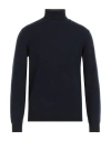 Filippo De Laurentiis Man Turtleneck Midnight Blue Size 40 Merino Wool, Silk, Cashmere