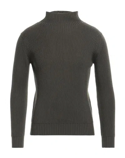 Filippo De Laurentiis Man Turtleneck Military Green Size 38 Merino Wool In Black