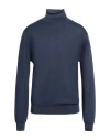 Filippo De Laurentiis Man Turtleneck Navy Blue Size 44 Merino Wool