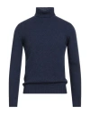 Filippo De Laurentiis Man Turtleneck Navy Size 36 Cashmere In Blue