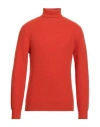 Filippo De Laurentiis Man Turtleneck Orange Size 42 Cashmere In Orange