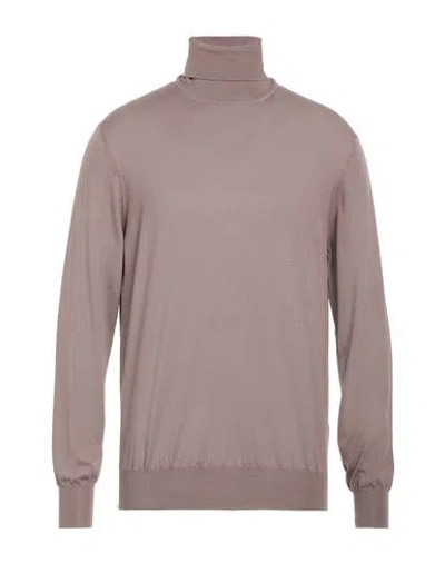 Filippo De Laurentiis Man Turtleneck Pastel Pink Size 36 Super 140s Wool, Silk, Cashmere