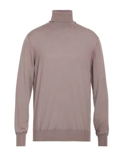 Filippo De Laurentiis Man Turtleneck Antique Rose Size 36 Super 140s Wool, Silk, Cashmere In Pink
