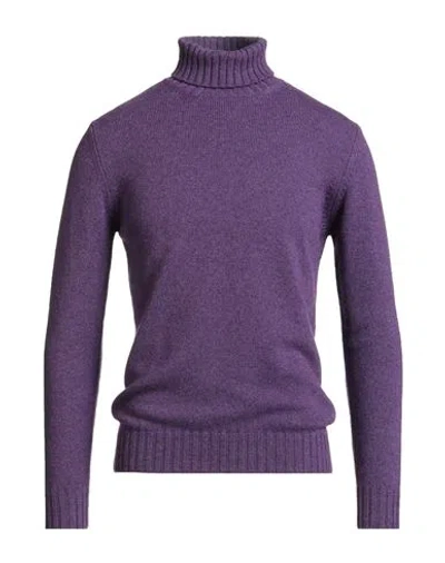 Filippo De Laurentiis Man Turtleneck Purple Size 38 Cashmere