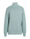Filippo De Laurentiis Man Turtleneck Sage Green Size 46 Merino Wool, Silk, Cashmere