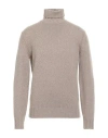 Filippo De Laurentiis Man Turtleneck Taupe Size 44 Cashmere In Gray