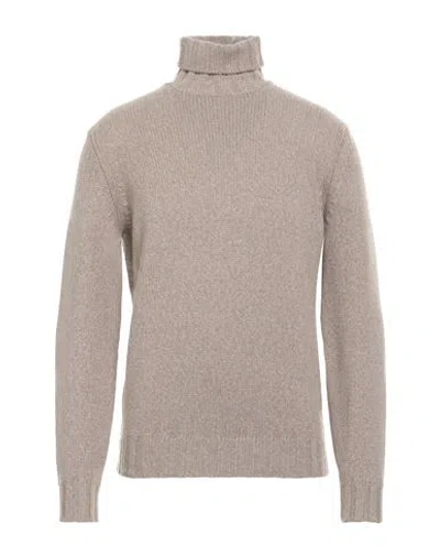 Filippo De Laurentiis Man Turtleneck Taupe Size 44 Cashmere In Gray
