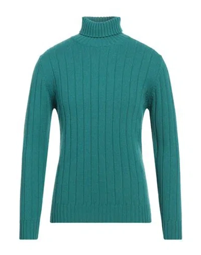 Filippo De Laurentiis Man Turtleneck Turquoise Size 42 Cashmere In Blue