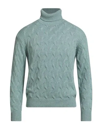 Filippo De Laurentiis Man Turtleneck Turquoise Size 42 Cashmere In Blue