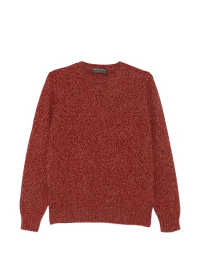 Filippo De Laurentiis Mélange Crew-neck Sweater In Brown
