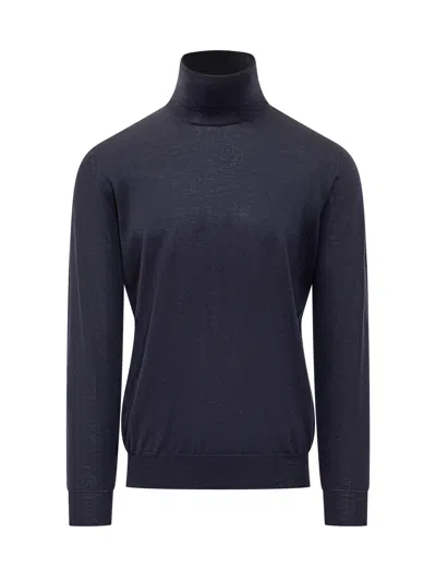 Filippo De Laurentiis Mini Dolcevita Sweater In Blue