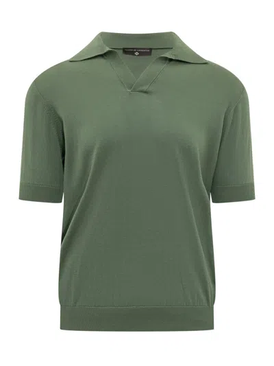 Filippo De Laurentiis Mini Polo Short Sleeve For Summer 2025 In Oliva