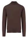 Filippo De Laurentiis Mock-neck Sweater In Brown