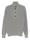 Filippo De Laurentiis Mockneck Sweater Ls In Gray