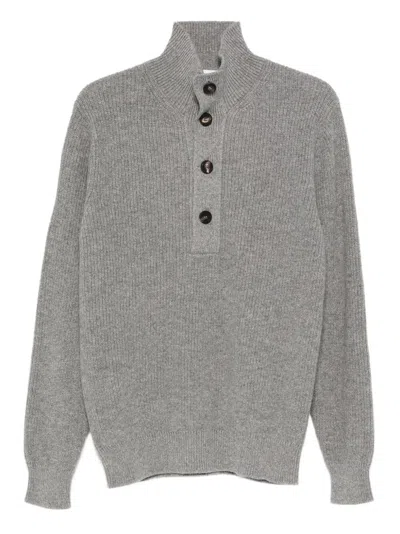 Filippo De Laurentiis Mockneck Sweater Ls In Gray