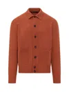 Filippo De Laurentiis Buttoned Patch-pocket Cardigan In Orange