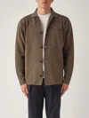 Filippo De Laurentiis Overshirt In Maglia M/l In Crepe Cotton Blazer In Green